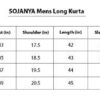 Sojanya (Since 1958, Men's Cotton Linen Green Checked Only Long Kurta, Size: 42 - Image 5