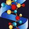 Three Rooker DNA Helix Ties Science Neckties Navy Biology Tie Mens Chemistry Necktie - Image 2