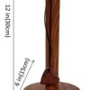 Purpledip Wooden Tissue Roll Paper Towel Holder Stand for Kitchen Bathroom (12518) - Image 4