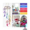 Rooh Dream Catcher ~Rainbow Spiral ~ Handmade Mandala Hangings for Positivity (Can be Used as Home Décor Accents, Wall Hangings, Garden, Car, Outdoor, Bedroom, Key Chain) (Rainbow) … (Large) - Image 2