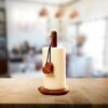 Purpledip Wooden Tissue Roll Paper Towel Holder Stand for Kitchen Bathroom (12518) - Image 3