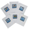 Purpledip Silk Cloth Paintings Set of 6: Collectible Indian Miniature Art For Decoration Or For Use As Greeting Cards (12481A)