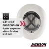 Jackson Western Hard Hat, White, Wide brim (138-19500) - Image 3