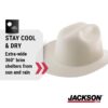 Jackson Western Hard Hat, White, Wide brim (138-19500) - Image 2