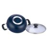 Vinod Non Stick Deep Kadai with Lid 3.1 Liters, Blue, 3.1 litres - Image 3