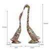 Handicrafts Paradise Pair of Kissing Swan/Duck Home Decor Showpiece - 7.25 inch (Multi Color) - Image 2