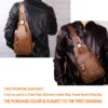 YUAN FAN VIP Genuine Leather Sling Bag Small,Chest Shoulder Bags for Men Outdoors Anti Theft Black - Image 6