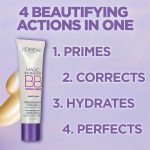 L’Oréal Paris Makeup Magic Skin Beautifier BB Cream Tinted Moisturizer, Anti-Redness, 1 fl oz, 1 Count