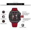 MF MINI FOCUS Men's Watch Fashion Tonneau Wrist Watches (Chronograph/Waterproof/Luminous/Calendar) Silicon Strap Quartz Watch for Men - Image 4