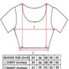 Madhu Fashion Women's Poly Raw Silk Sleeveless Stitched Saree Blouse 34 Maroon - Image 4