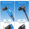 90 Degree to 90 Degree Optical Audio Cable, EMK 360 Degree Swivel Adjustable Right Angled on Both Ends Optical Cable for Home Theater, Sound bar, TV, PS4, Xbox & More(5ft/1.5m) - Image 5
