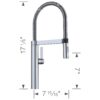 BLANCO, Satin Nickel 441332 CULINA Semi-Pro Kitchen Faucet with Magnetic Handspray, 2.2 GPM - Image 8