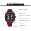 MF MINI FOCUS Men's Watch Fashion Tonneau Wrist Watches (Chronograph/Waterproof/Luminous/Calendar) Silicon Strap Quartz Watch for Men - Image 5