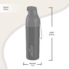 Milton Steel Convey 900 Insulated Inner Stainless Steel Water Bottle, 630 ml, Black | Leak Proof | BPA Free | Hot or Cold for Hours | Office | Gym | Hiking | Treking | Travel Bottle - Image 5