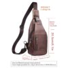 YUAN FAN VIP Genuine Leather Sling Bag Small,Chest Shoulder Bags for Men Outdoors Anti Theft Black - Image 3