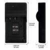 NP-120 USB Charger for Casio Exilim EX-S200, EX-S300, EX-Z31, EX-Z680, EX-Z690, EX-ZS10, EX-ZS12, EX-ZS15, EX-ZS20, EX-ZS26, EX-ZS27, EX-ZS30 Camera and More - Image 2