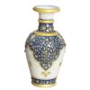 HANDICRAFTS PARADISE Handicrafts Paradise Marble Kuppi Flower Vase (Blue,Standard)