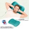 Betus Inflatable Camping Travel Pillow - Compressible, Compact, Comfortable, Ergonomic Ultralight Travel Pillow for Neck & Lumbar Support for Trips, Backpacking and Camping (Turquoise)