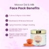Flower Organics Masoor Dal & Milk Skin | Brightening, Exfoliating, Blackhead & Whitehead Removal Face Pack | Face pack For Men & Women (120ml) - Image 5