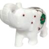 Purpledip Marble Statue 'Elegant Elephant': Gemstone Inlay Collectible Showpiece Gift (12106) - Image 2