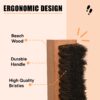 Shoe Mistri Hand Made Natural Horse Hair Shoe Brush for Cleaning, Shining & Buffing Boots, Shoes Polish & Other Leather Care Size with (10 x 3.4 x 4.5cm)(Brown) - Image 8