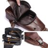 YUAN FAN VIP Genuine Leather Sling Bag Small,Chest Shoulder Bags for Men Outdoors Anti Theft Black - Image 4