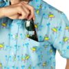Tipsy Elves Mens Hawaiian Button Down Shirt - Tacosaurus (Blue) - Size Large - Image 4