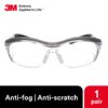 3M Safety Glasses with Readers, Nuvo Protective Eyewear, +2.5, ANSI Z87, Gray Frame, Clear Lens, Soft Nose Bridge, Side Shields - Image 2
