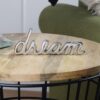 PURESTORY Tabletop Freestanding Dream Sign,Decorative Metal Words Home Decor,Bedroom Kitchen Living Room Table Centerpiece Words.Decorative Metal Word Signs - Dream - Silver