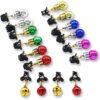DecoTiny 16pcs Beard Ornaments. 4 Sounding Jingle Bells and 12 Colors of Christmas Baubles Great Gift Idea! (4 Bell+12 Baubles) - Image 4