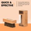 Shoe Mistri Hand Made Natural Horse Hair Shoe Brush for Cleaning, Shining & Buffing Boots, Shoes Polish & Other Leather Care Size with (10 x 3.4 x 4.5cm)(Brown) - Image 3