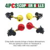 DecoTiny 16pcs Beard Ornaments. 4 Sounding Jingle Bells and 12 Colors of Christmas Baubles Great Gift Idea! (4 Bell+12 Baubles) - Image 5