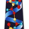 Three Rooker DNA Helix Ties Science Neckties Navy Biology Tie Mens Chemistry Necktie - Image 4
