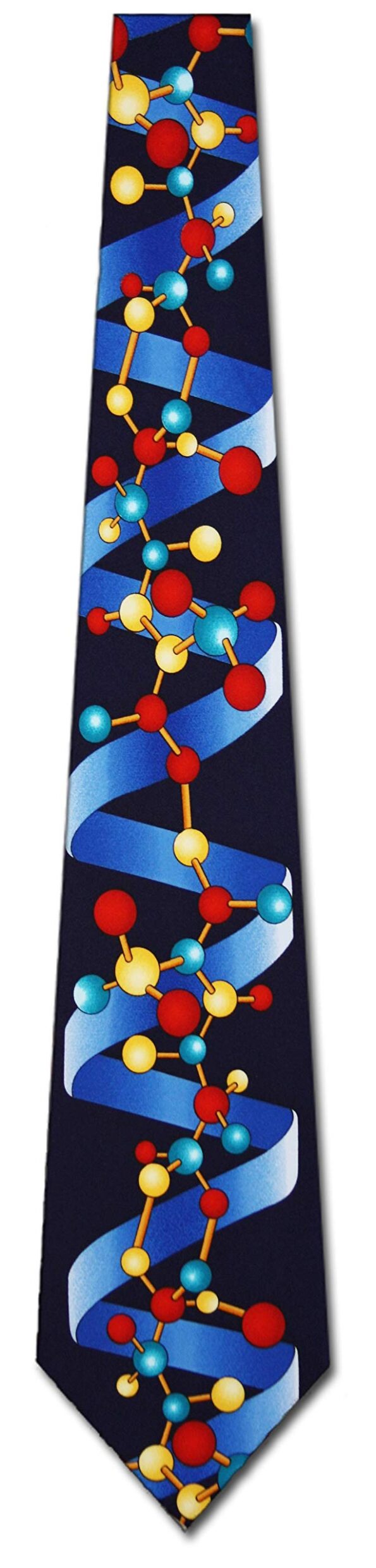 Three Rooker DNA Helix Ties Science Neckties Navy Biology Tie Mens Chemistry Necktie - Image 4