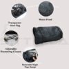 Sittella Hanging Roll Up Makeup Travel Organizer Storage for Women | Cosmetic Storage Bag | Multipurpose Toiletry Kt | 4 Removable Storage Bags for Makeup, First Aids, Medicine, Personal Care- (Black