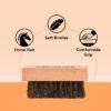 Shoe Mistri Hand Made Natural Horse Hair Shoe Brush for Cleaning, Shining & Buffing Boots, Shoes Polish & Other Leather Care Size with (10 x 3.4 x 4.5cm)(Brown) - Image 5