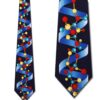 Three Rooker DNA Helix Ties Science Neckties Navy Biology Tie Mens Chemistry Necktie