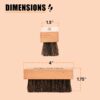 Shoe Mistri Hand Made Natural Horse Hair Shoe Brush for Cleaning, Shining & Buffing Boots, Shoes Polish & Other Leather Care Size with (10 x 3.4 x 4.5cm)(Brown) - Image 6