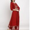 Rajnandini Women's Rayon Embroidered Kurta Set With Dupatta (JOPLVL245-XL_Maroon_XL) - Image 3