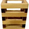Purpledip Wooden Pen Stand or Cutlery Holder or Desk Organiser: Elegant Design (11876) - Image 4