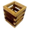Purpledip Wooden Pen Stand or Cutlery Holder or Desk Organiser: Elegant Design (11876) - Image 2