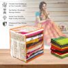 PrettyKrafts XL Saree Cover / sari organizer with handles and transparent front ( 15*12*15 In),(Pack of 2), Multi - Image 3