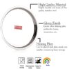 Hazel Stainless Steel Dinner Plates Indian | Metal plates India | Unbreakable plates Set of 3 With Glossy Mirror Finish, Silver - Image 2