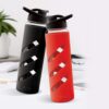 Treo By Milton Proteger 750 Borosilicate Glass Bottle With Silicon Protector, 725 ml, Black - Image 3