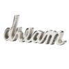PURESTORY Tabletop Freestanding Dream Sign,Decorative Metal Words Home Decor,Bedroom Kitchen Living Room Table Centerpiece Words.Decorative Metal Word Signs - Dream - Silver - Image 3
