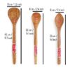 HAZEL Wooden Kitchen Tools Spoon Set of 5 (Pan Spatula Small, Oval Spatula Small, Serving Jhara, Taveta, Oval Spatula Large) - Image 3