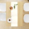 Encasa 100% Cotton Hemstitched Table Runner for 4 Seater with Natural & Size Large 13x59 in for Dinning Table Fall Decoration, Halloween & Christmas Festivals - Machine Washable