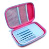 SOOCUTE Flying Unicorn Hardtop Pencil Case with Compartments - Kids Large Capacity School Supply Organizer Students Stationery Box - Girls Pen Pouch Cosmetic Bag (Hot Pink) - Image 3