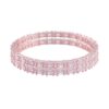 I Jewels 18k Rose Gold Plated Indian Wedding Bollywood Emerald CZ Diamonds Designer Brass Kada/Bangles Set Jewelry for Women (ADB305RG-c) Set of 2 - Image 2