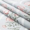 Encasa Homes Semi-Sheer Wide Rod Pocket Printed Polyester Curtains with Tie Back, Living Room, Bedroom, Kitchen Curtains, 55x63 inch Light Grey Print, 2 Panels - Image 4